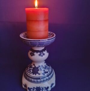 Elegant Chinoiserie Candle Holder 7 3/4"H💵Just discounted 💵